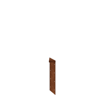 Jardinière en acier Corten - Pièce d'angle 180° - 40 cm