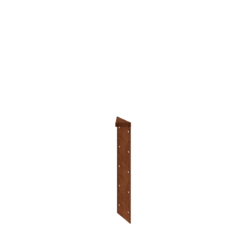 Jardinière en acier Corten - Pièce d'angle 180° - 50 cm