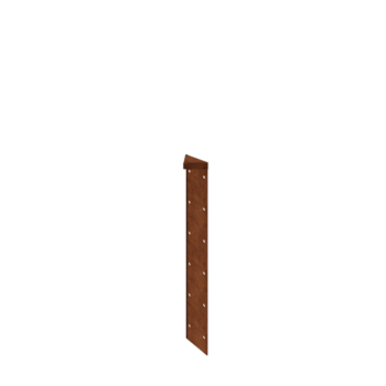 Jardinière en acier Corten - Pièce d'angle 180° - 60 cm