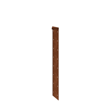 Jardinière en acier Corten - Pièce d'angle 180° - 80 cm