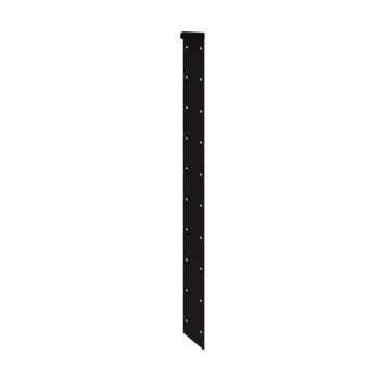 Jardinière en acier - Pièce d'angle 180° - 100 cm - RAL9005 mat (noir)