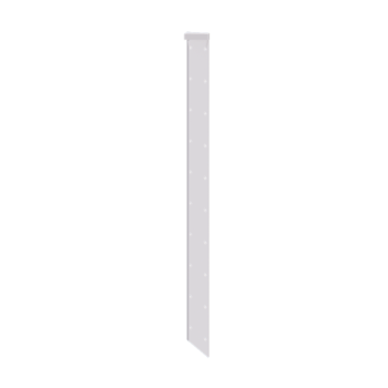 Jardinière en acier - Pièce d'angle 180° - 100 cm - RAL9010 mat (blanc)