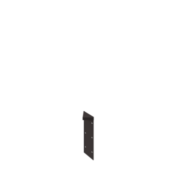 Jardinière en acier - Pièce d'angle 180° - 30 cm - RAL7016 mat (gris anthracite)