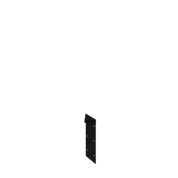 Jardinière en acier - Pièce d'angle 180° - 30 cm - RAL9005 mat (noir)