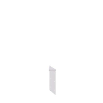 Jardinière en acier - Pièce d'angle 180° - 30 cm - RAL9010 mat (blanc)