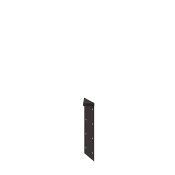 Jardinière en acier - Pièce d'angle 180° - 40 cm - RAL7016 mat (gris anthracite)