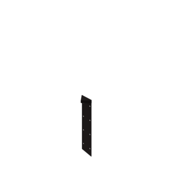 Jardinière en acier - Pièce d'angle 180° - 40 cm - RAL9005 mat (noir)
