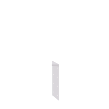 Jardinière en acier - Pièce d'angle 180° - 40 cm - RAL9010 mat (blanc)