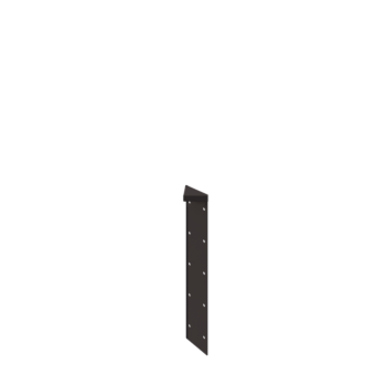 Jardinière en acier - Pièce d'angle 180° - 50 cm - RAL7016 mat (gris anthracite)