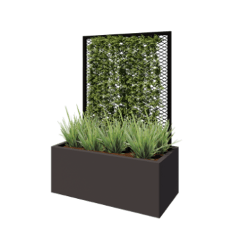 Support pour plantes grimpantes noir pour jardinière 100 x 50 cm