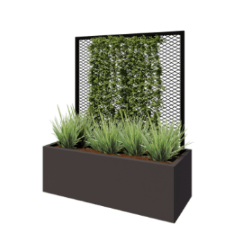 Support pour plantes grimpantes noir pour jardinière 120 x 50 cm