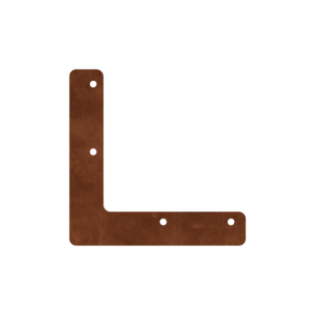 Jardinière en acier Corten - Plaque de jonction - Forme en L