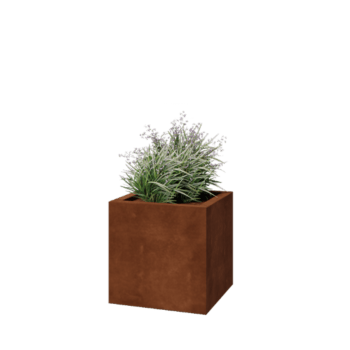 Bac à plantes soudée en acier corten Montana 50 x 50 x 50 cm