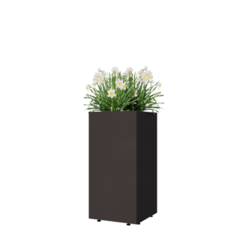 Jardinière en acier - Carré - 40 x 40 x 80 cm - RAL7016 mat (gris anthracite) - Avec plaque de fond - Avec pieds Jardinière en acier - Carré - 40 x 40 x 80 cm - RAL7016 mat (gris anthracite) - Avec plaque de fond - Avec pieds