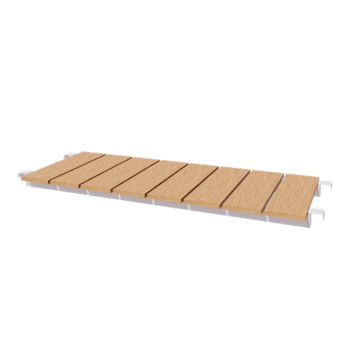 banc en acier - 130 x 44,3 cm - RAL9010 mat (blanc)