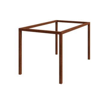 Pergola en acier Corten - Rectangle - 424 x 250 x 230 cm - Sans plot béton