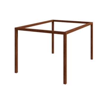 Pergola en acier Corten - Rectangle - 424 x 300 x 230 cm - Sans plot béton