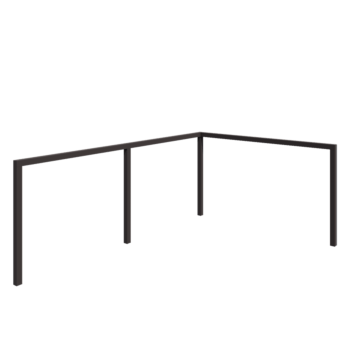 Pergola en acier - Angle - 600 x 412 x 230 cm - RAL7016 mat (gris anthracite) - Sans plot béton