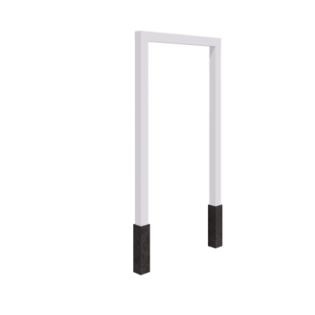 Pergola en acier - Droit - 150 x 230 cm - RAL9010 mat (blanc) - Avec plot béton