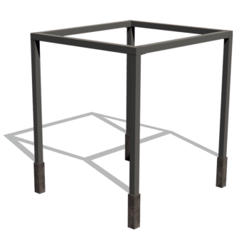 Pergola carré en acier thermolaqué 274 x 250 cm
