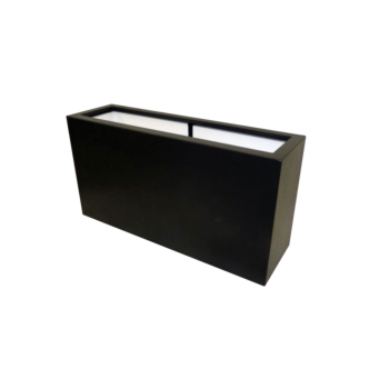 Jardinière en polyester - Rectangle - 100 x 30 x 50 cm - RAL9010 mat (blanc) - Avec fond