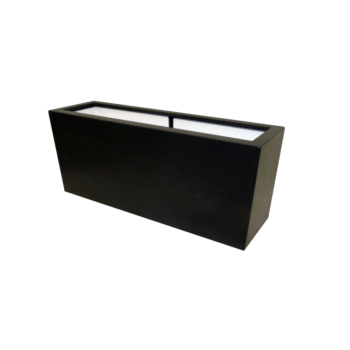 Jardinière en polyester - Rectangle - 120 x 30 x 50 cm - RAL9010 mat (blanc) - Avec fond