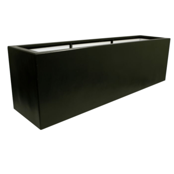 Jardinière en polyester - Rectangle - 200 x 50 x 60 cm - RAL9010 mat (blanc) - Avec fond