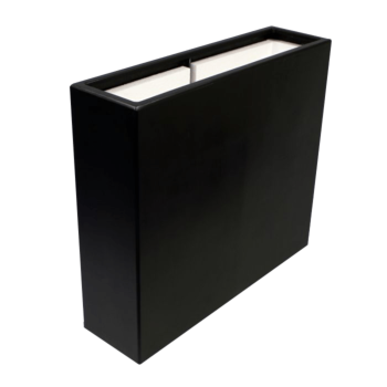 Jardinière en polyester - Rectangle - 90 x 25 x 80 cm - RAL9005 mat (noir) - Avec fond