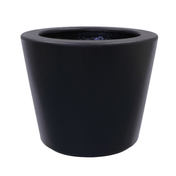 Jardinière en polyester - Conique - Ø 95 x 70 cm - RAL9010 mat (blanc) - Avec fond