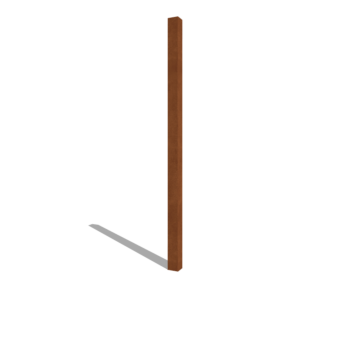 Poteaux de clôture de jardin en acier corten 200 cm
