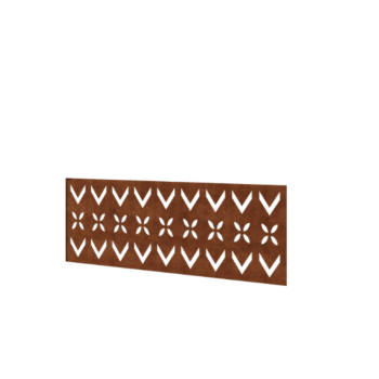 Clôture en acier corten H Panneau V 120 x 47,5 cm