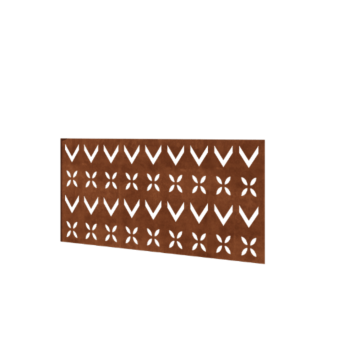 Clôture en acier corten H Panneau V 120 x 63,3 cm