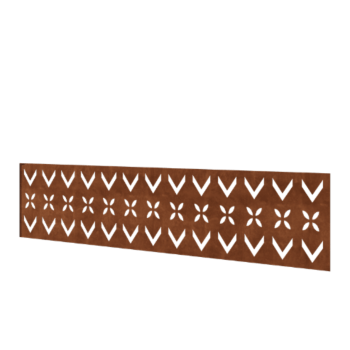 Clôture en acier corten H Panneau V 180 x 47,5 cm