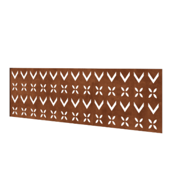 Clôture en acier corten H Panneau V 180 x 63,3 cm