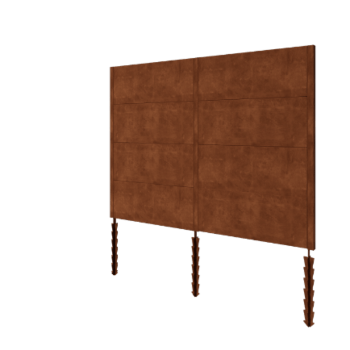Clôture en acier corten H4 set complet 258 cm