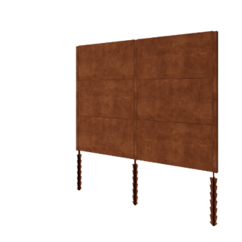 Clôture en acier corten H3 set complet 258 cm