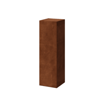 Socle en acier Corten Ohio 30 x 30 x 100 cm