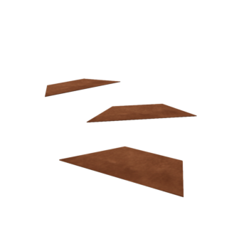 Dalle de cheminement en acier Corten Hexagone HH 50