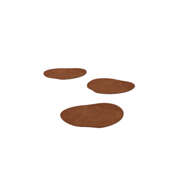 Dalle de cheminement en acier corten organiques 30 x 30 cm