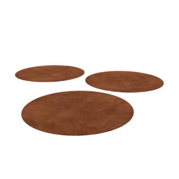 Dalle de cheminement en acier Corten Rond 75