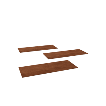 Dalle de cheminement en acier Corten Rectangle 60 x 25 cm
