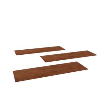 Dalle de cheminement en acier Corten Rectangle 75 x 25 cm