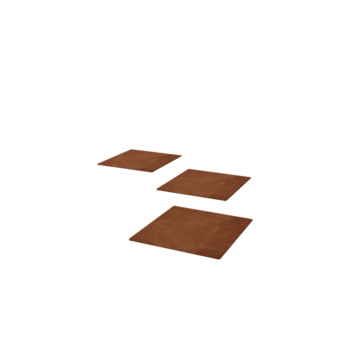 Dalle de cheminement en acier Corten Carré 30 x 30 cm