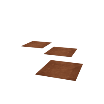 Dalle de cheminement en acier Corten Carré 40 x 40 cm