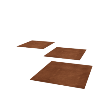 Dalle de cheminement en acier Corten Carré 50 x 50 cm