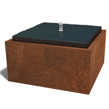 Ornement d'eau en acier corten 80 x 80 x 40 cm