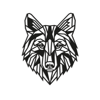 Décoration murale en métal Wolf 1.0