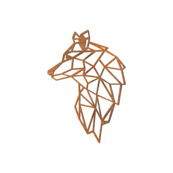 Décoration murale en acier Corten - Loup 2.0 Large - 100 x 68,8 cm Décoration murale en acier Corten - Loup 2.0 Large - 100 x 68,8 cm