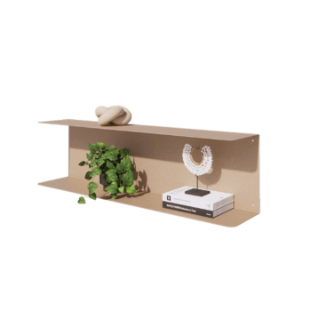 Étagère murale en acier - Forme en C - 100 x 20 x 28 cm - Sand look Étagère murale en acier - Forme en C - 100 x 20 x 28 cm - Sand look