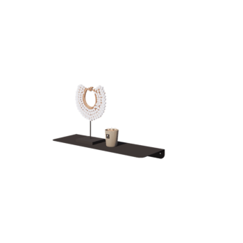Étagère murale en acier - Forme en L - 60 x 20 x 5 cm - RAL9005 mat (noir) Étagère murale en acier - Forme en L - 60 x 20 x 5 cm - RAL9005 mat (noir)
